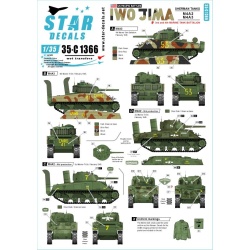 Star Decals 35-C1366, US PACIFIC WARS - IWO JIMA, USMC Sherman tanks, 1/35