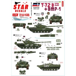 Star Decals, 72-A1135 , War in Ukraine SET 5. T-72B (1986) and BMP-1 , 1/72