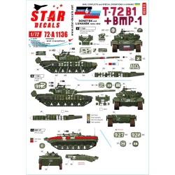 Star Decals, 72-A1136 , War in Ukraine SET 6. T-72B1 and BMP-1 , 1/72