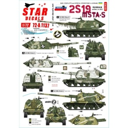 Star Decals, 72-A1137 , War in Ukraine SET 7. Russian 2S19 MSTA-S , 1/72