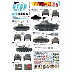 Star Decals 35-C1382, PzKpfw II Ausf a / b Pz II with the early track susp, 1/35