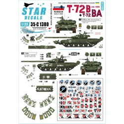 Star Decals 35-C1380, War in Ukraine set 9,Russian T-72B (obr 1989) and T-72BA,1/35