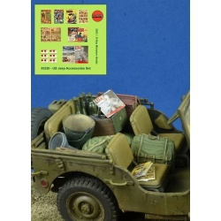 D-Day Miniature, 35220 – WWII US Jeep Accessories Set , 1/35