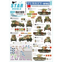 Star Decals 35-C1373, Turkey in WW2, T-26 B tanks and BA-6 armoured cars, 1/35