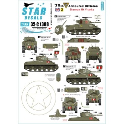 Star Decals 35-C1388, Sherman Mk V tanks. British 79th Armoured Division, 1/35