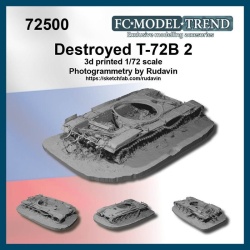 FC MODEL TREND 72500 T-72B destroyed, 1/72 scale