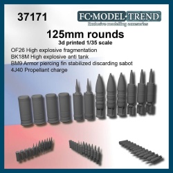 FC MODEL TREND 37171 125mm rounds, 1/35 scale
