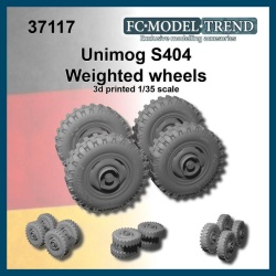 FC MODEL TREND 37117 Unimog S404 weighted wheels, 1/35 scale
