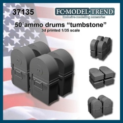 FC MODEL TREND 37135, 50´ammo drums "tombstone", 3d printed, SCALE 1/35