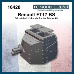 FC MODEL TREND 16428 , Renault FT-17 BS Turret, 3d printed , 1/16