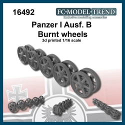 FC MODEL TREND 16492, Panzer I Ausf. B burnt wheels, 3d printed , 1/16