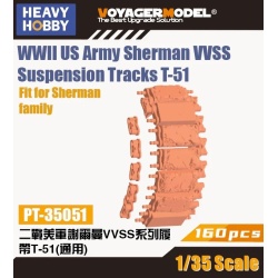 Heavy Hobby PT-35051 WWII US Army Sherman VVSS Suspension Tracks T-51