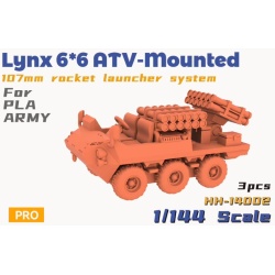 HH-14002, Lynx 6*6 ATV-Mounted 107mm RLS For PLA Army, 3D pri.,HEAVY HOBBY 1/144