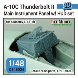 DEF.MODEL, DS48024, A-10C Thunderbolt II Main Instrument Panel w/ HUD set for Academy 1/48 kit, 1:48