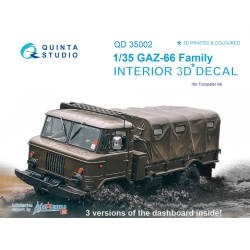 Quinta Studio QD35002, GAZ-66 Family 3D-Printed Interior decal (for Trump , 1:35