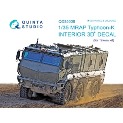 Quinta Studio QD35008, MRAP Typhoon-K 3D-Printed Interior decal (for Takom, 1:35