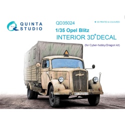 Quinta Studio QD35024, Opel Blitz 3D-Printed Interior decal (for Dragon ), 1:35
