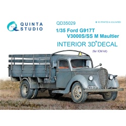 Quinta Studio QD35029, Ford G917T/V3000s 3D-Printed Interior decal(forICM), 1:35