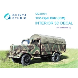 Quinta Studio QD35034, Opel Blitz 3D-Printed Interior decal (for ICM ) , 1:35