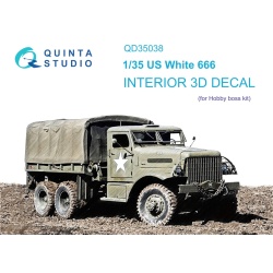 Quinta Studio QD35038, US White 666 3D-Printed Interior decal (Hobby Bos), 1:35