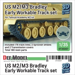 DEF.MODEL, DT35007, US M2/M3 Bradley IFV Early Workable Track set  (for 1/35 Tamiya/Academy M2/M3 kit), 1:35
