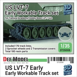 DEF.MODEL, DT35008, US LVT-7 Early Workable Track set  (for 1/35 Tamiya/Academy LVT-7 kit), 1:35
