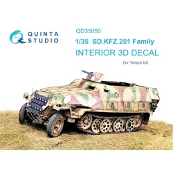 Quinta Studio QD35050, SD.KFZ.251 Fami 3D-Printed Interior decal (for TAM), 1:35
