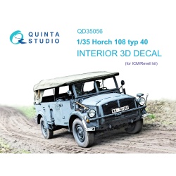 Quinta Studio QD35056,Horch 108 typ 40 3D-Printed Interior decal (for ICM), 1:35