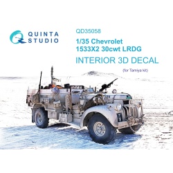 Quinta Studio QD35058, Chevrolet LRDG 3D-Printed Interior decal (forTAMIY), 1:35
