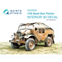 Quinta Studio QD35093, Quad Gun Tractor 3D-Printed Interior decal (TAMIYA), 1:35