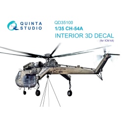 Quinta Studio QD35100, CH-54A 3D-Printed Interior decal (for ICM), 1:35