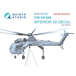 Quinta Studio QDS35100, CH-54A 3D-Printed Interior decal (for ICM), 1:35