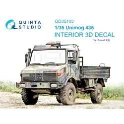 Quinta Studio QD35103, Unimog 435 3D-Printed Interior decal (for Revell) , 1:35