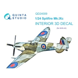 Quinta Studio QD24009, Spitfire Mk.IXc 3D-Printed Interior decal (forAIRF), 1:24