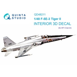 Quinta Studio QD48211, F-5E-3 Tiger II 3D-Printed Interior decal (AFV Club, 1:48