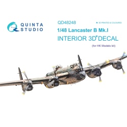 Quinta Studio QD48144, Spitfire PR.XIX 3D-Printed Interior decal (Airfix) , 1:48