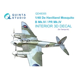 Quinta Studio QD48355, DH Mosquito B Mk.IV/PR 3D-Printed Interior decal (TAM, 1:48