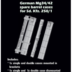 S.B.S Models, 1:35, 3D028, German Mg34/42 spare barrel cases for Sd. Kfz. 250/1