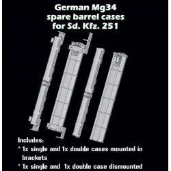 S.B.S Models, 1:35, 3D029, German Mg34 spare barrel cases for Sd. Kfz. 251