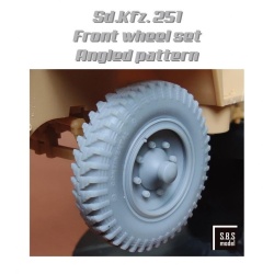 S.B.S Models, 35047,  Sd.Kfz 251 front wheel set (angled pattern - sagged), 1/35
