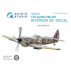Quinta Studio QD32020, Spitfire Mk.XVI 3D-Printed Interior decal (forTamiy, 1:32
