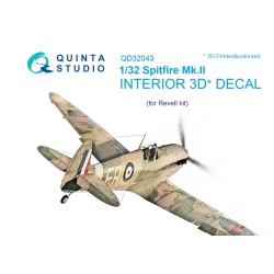 Quinta Studio QD32043, Spitfire Mk.II 3D-Printed Interior decal (for Revel, 1:32