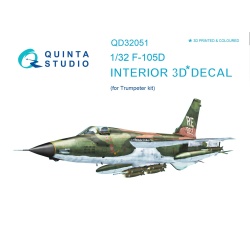 Quinta Studio QD32051, F-105D 3D-Printed Interior decal (for Trumpeter ), 1:32