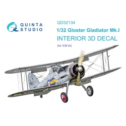 Quinta Studio QD32134, Gladiator Mk I 3D-Printed Interior decal (for ICM) , 1:32