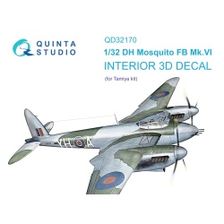 Quinta Studio QD32170, Mosquito FB Mk.VI 3D-Printed Interior decal(Tamiya), 1:32