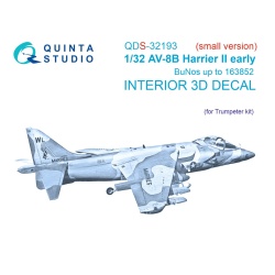 Quinta Studio QD32193, AV-8B Harrier II 3D-Printed Interior decal (TRUMP), 1:32